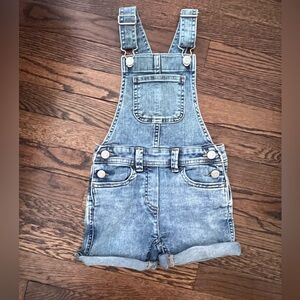 J. Crew Crewcuts Denim Overall Shorts Size 4